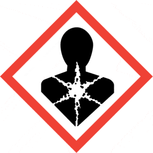GHS08 Piktogramm Gesundheitsgefahr – Symbol für krebserzeugende und chronisch toxische Chemikalien